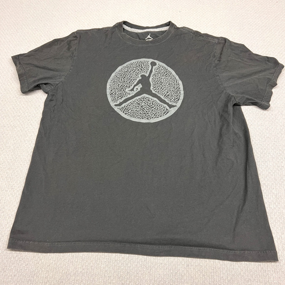Air Jordan Jumpman Shirt Mens XXL Dark Gray Graphic Tee Basketball NBA Casual - Picture 1 of 7